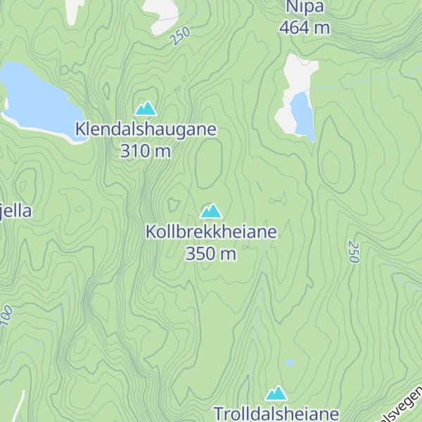 Map of Kollbrekkheiane