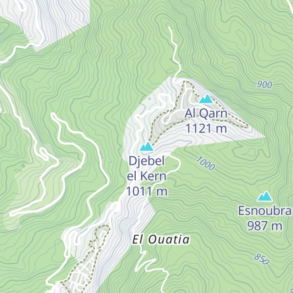 Map of Djebel el Kern