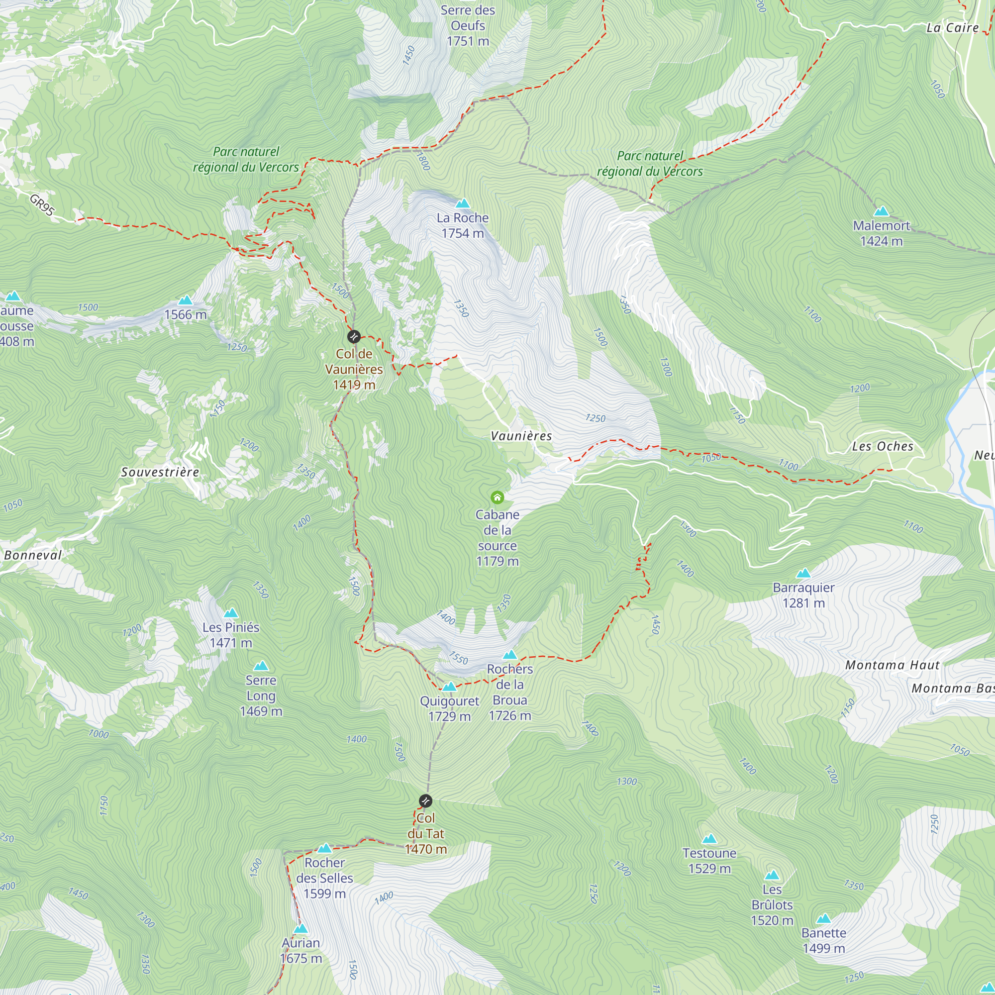 Cabane de la source map