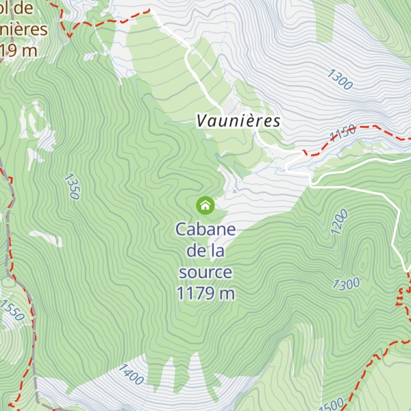 Map of Cabane de la source