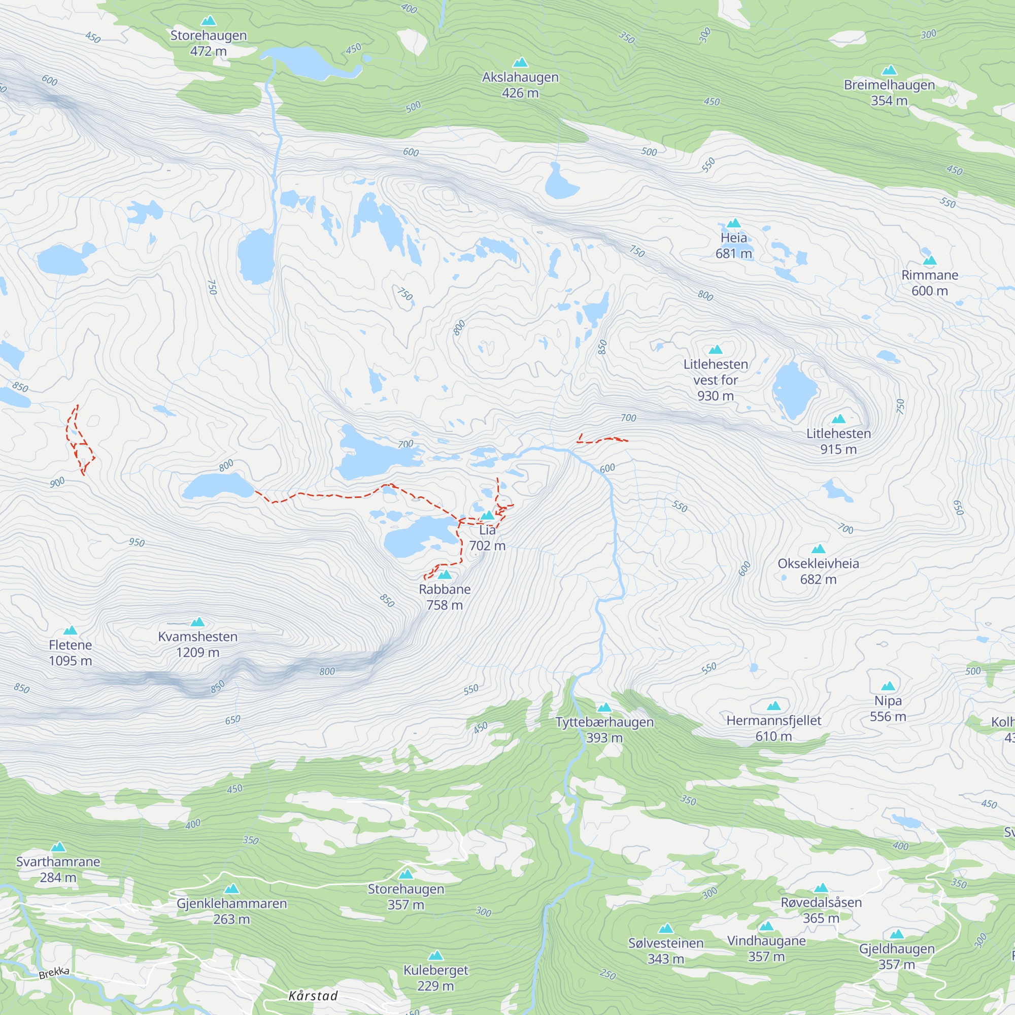 Dagsturhytta - Skaraly map