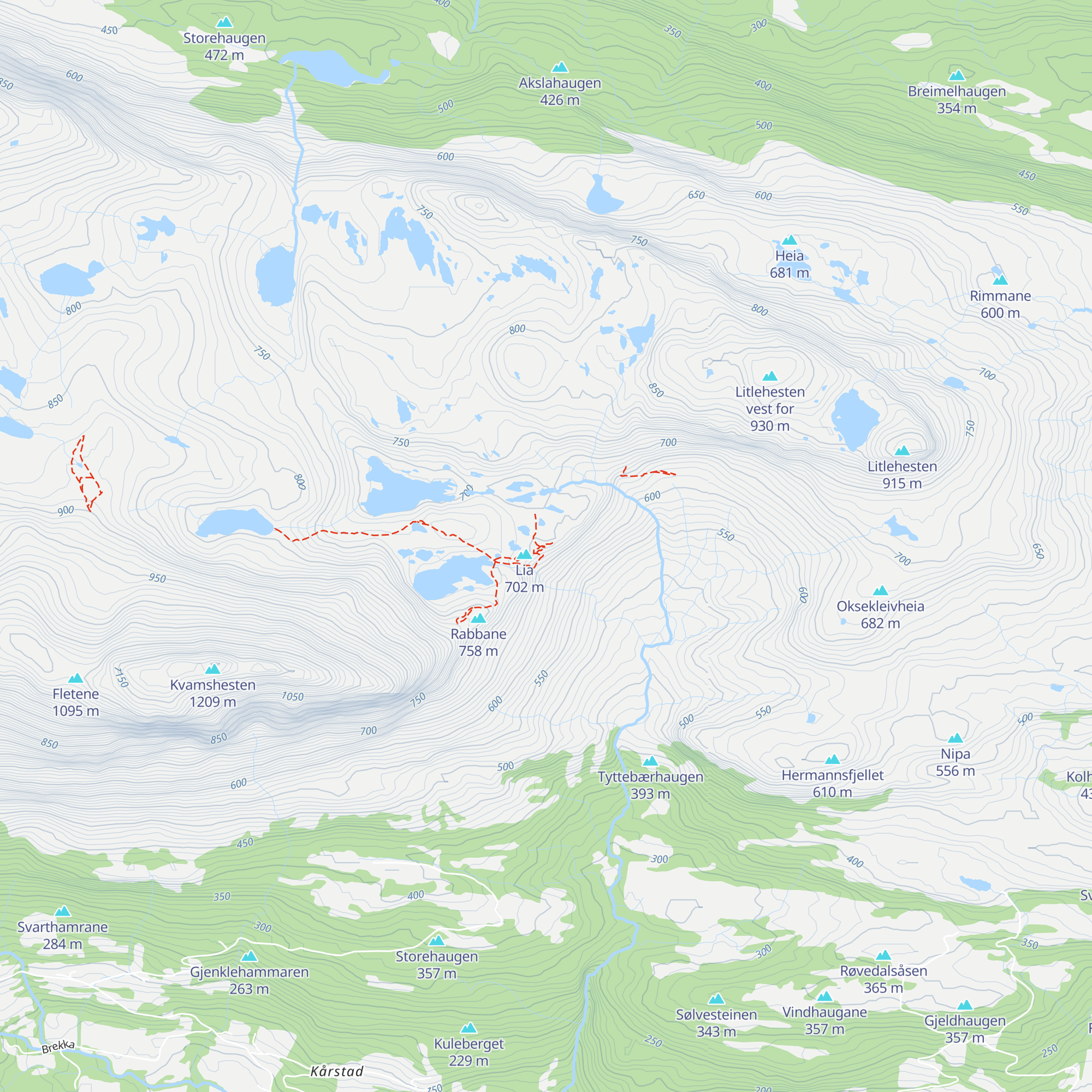 Dagsturhytta - Skaraly map