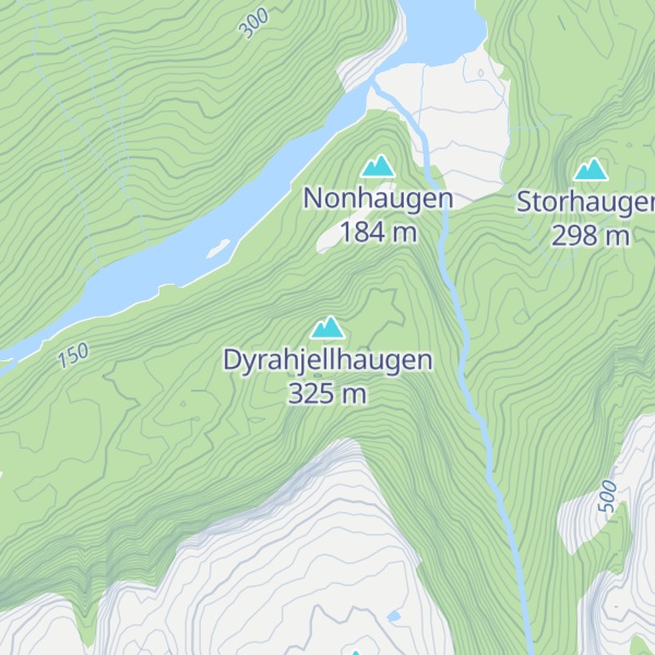 Map of Dyrahjellhaugen