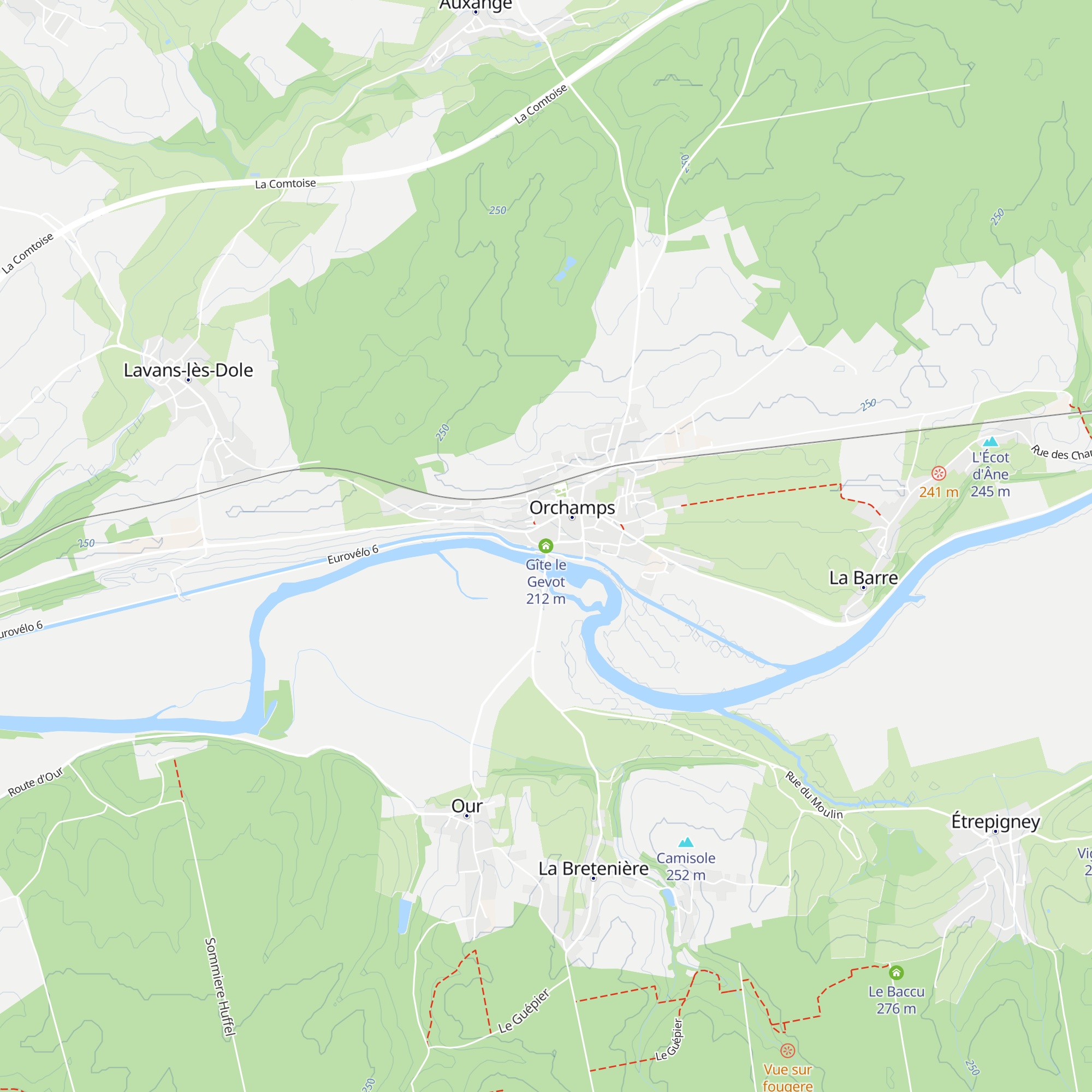 Gîte le Gevot map