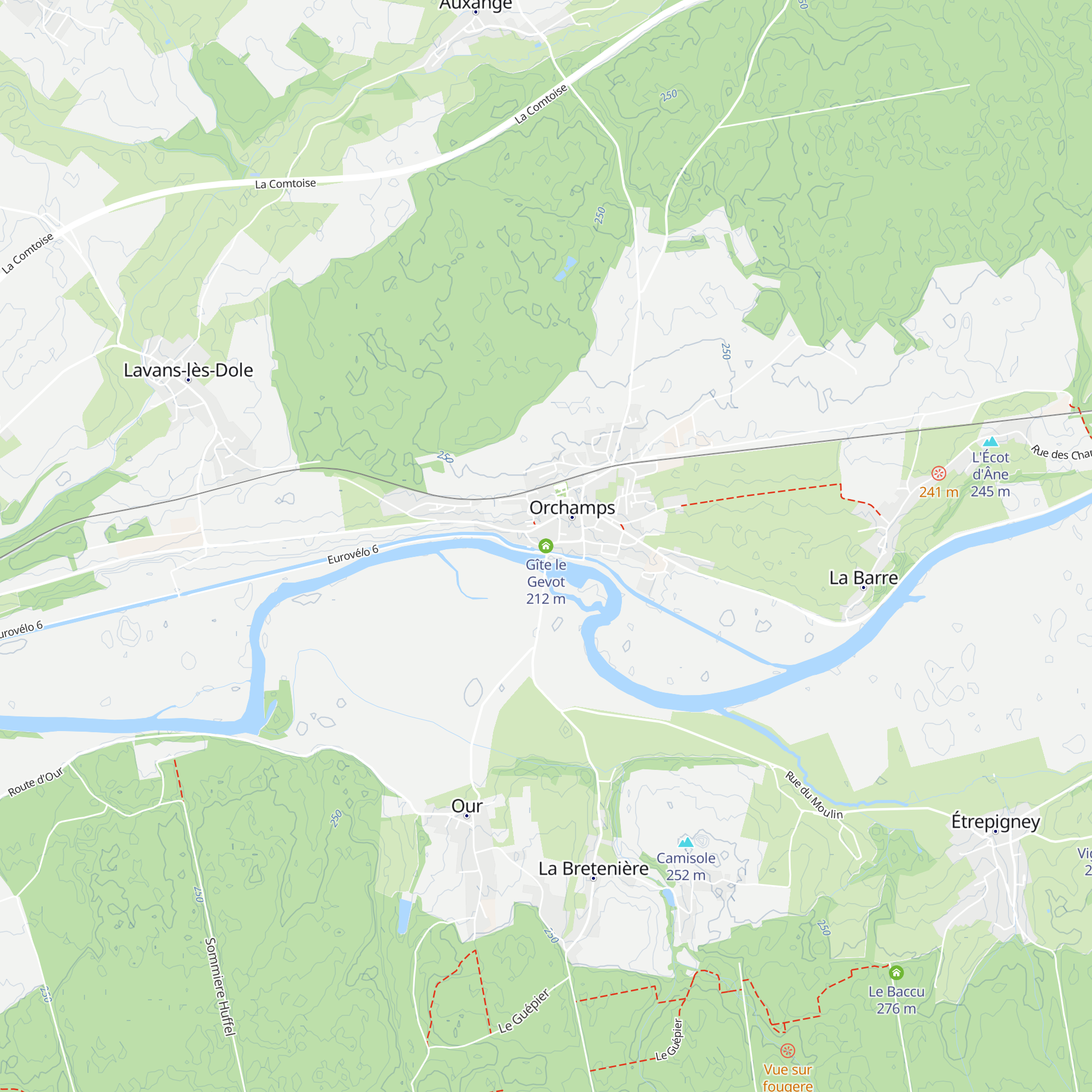 Gîte le Gevot map