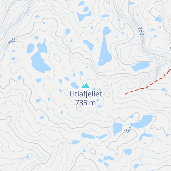 Map of Litlafjellet