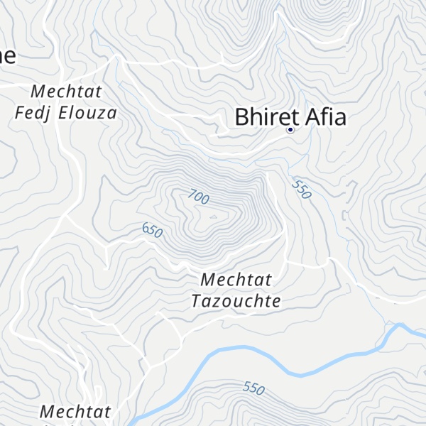 Map of Djebel Merzeguene