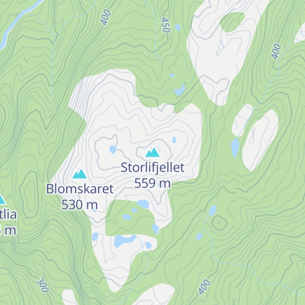 Map of Storlifjellet