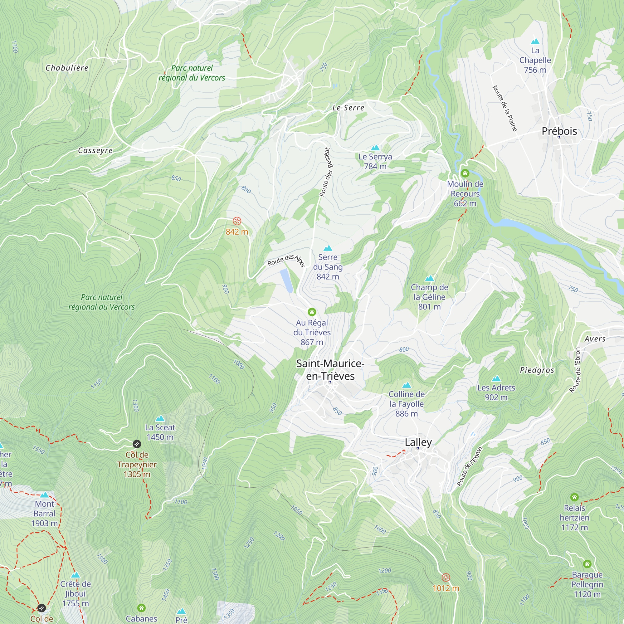 Au Régal du Trièves map