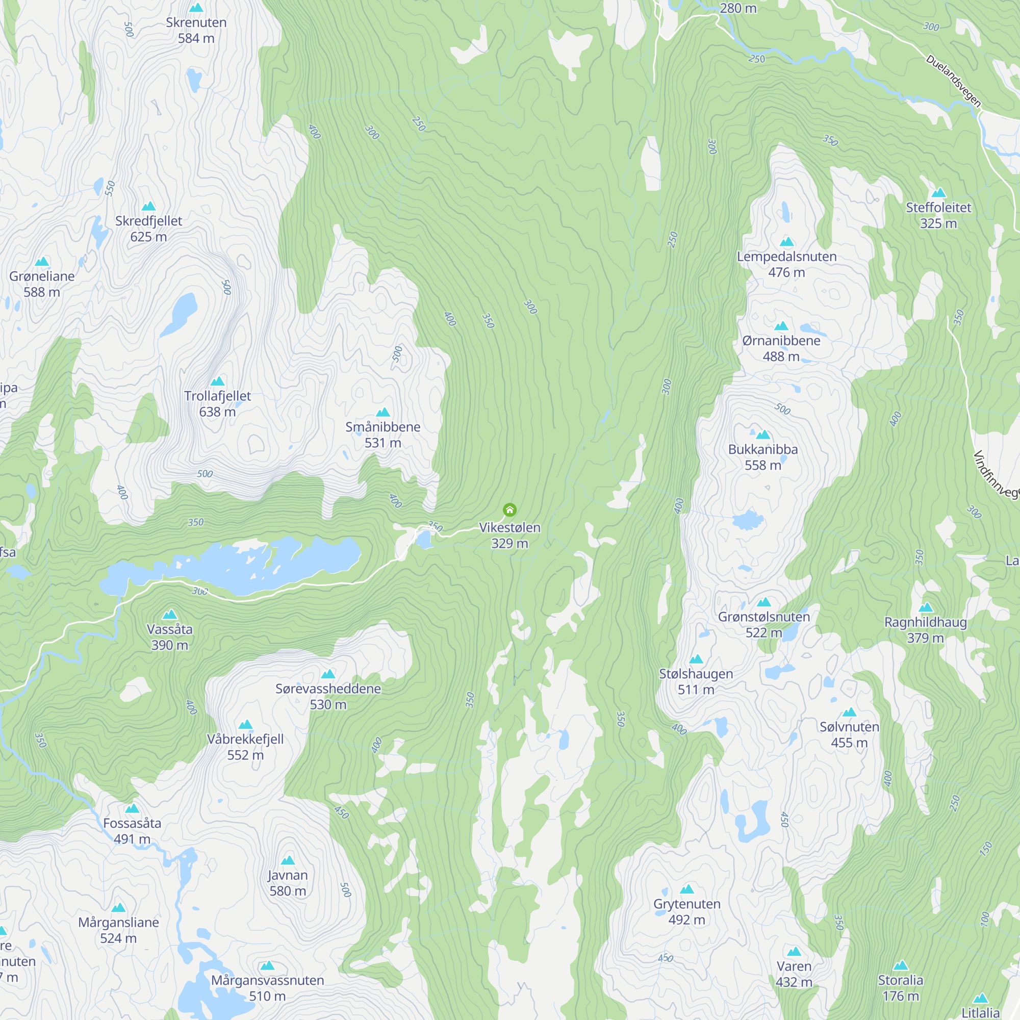 Vikestølen map