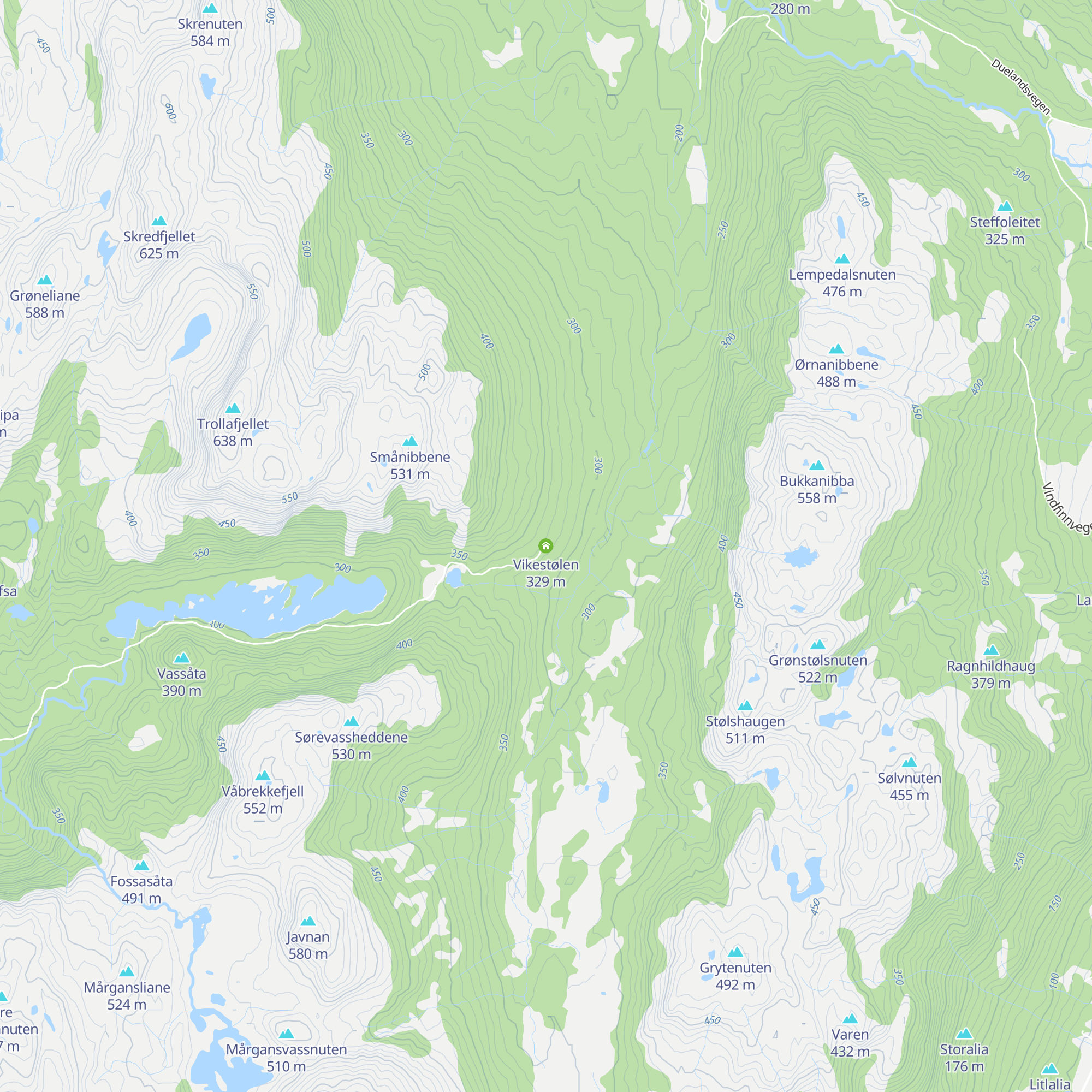 Vikestølen map