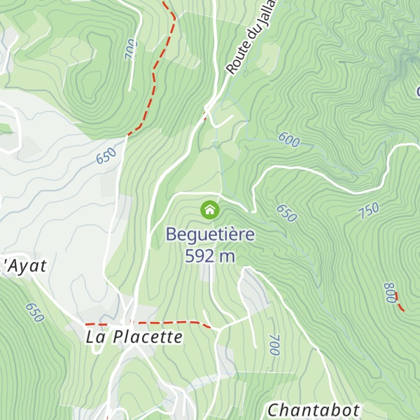 Map of Beguetière