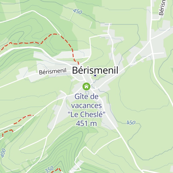 Map of Gîte de vacances "Le Cheslé"