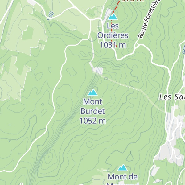 Map of Mont Burdet