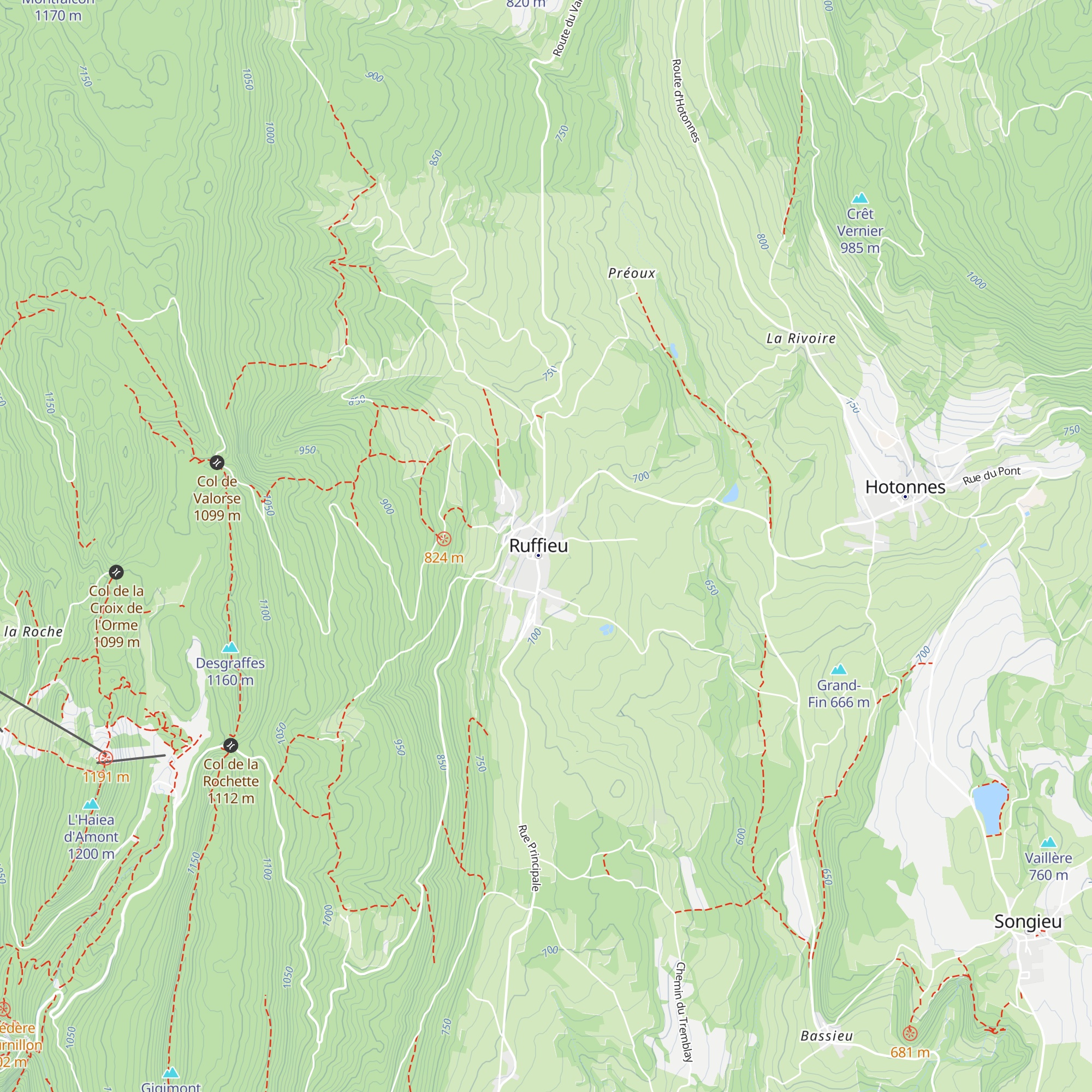 Gîte de l'Ain t'y piques map