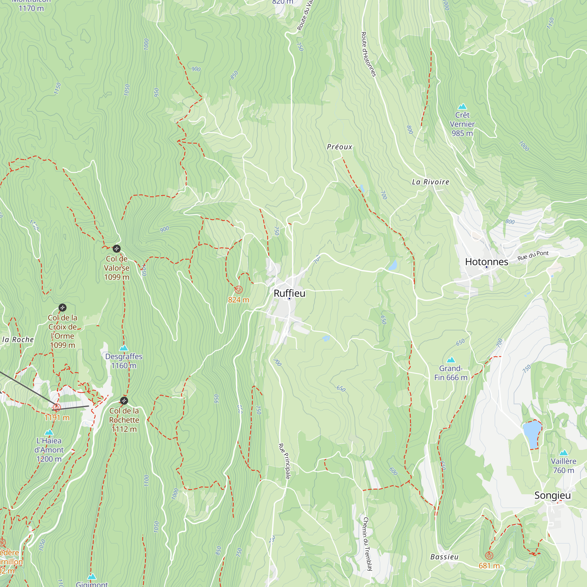 Gîte de l'Ain t'y piques map
