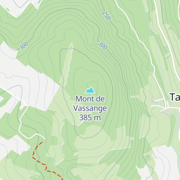 Map of Mont de Vassange
