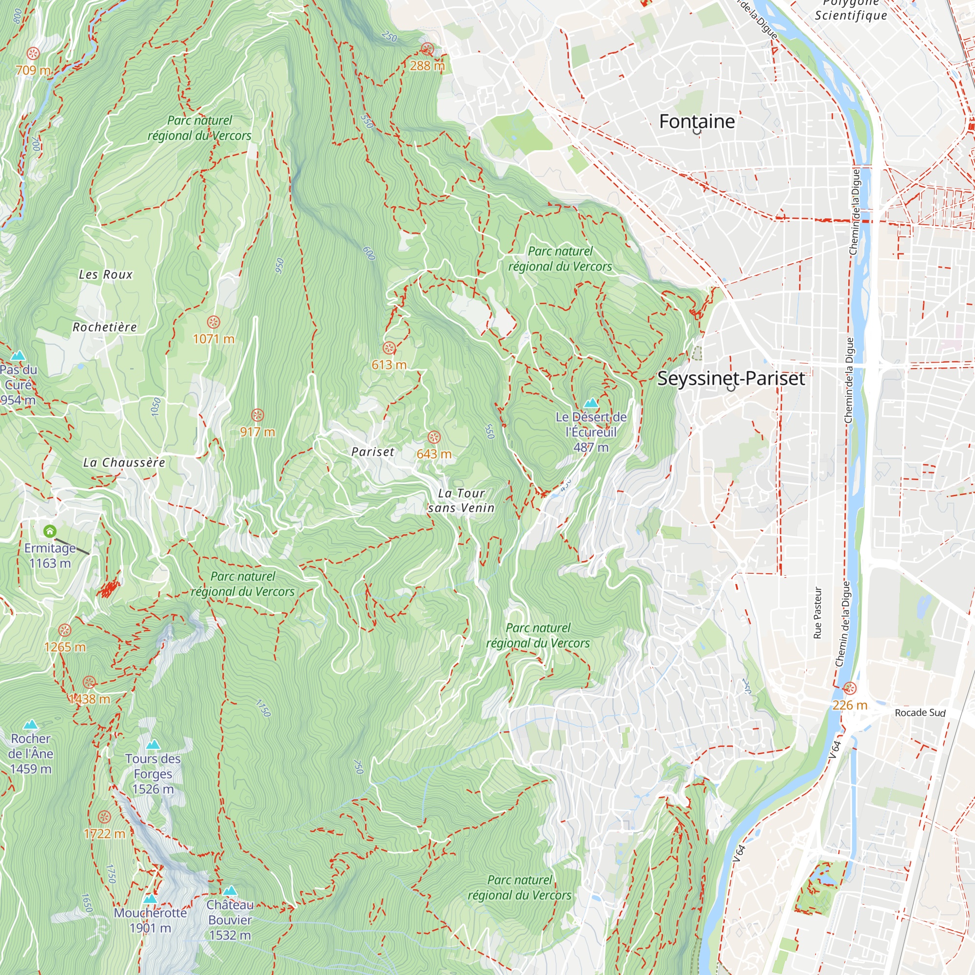 Relais de télévision de la Tour sans Venin map