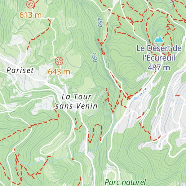 Map of Relais de télévision de la Tour sans Venin
