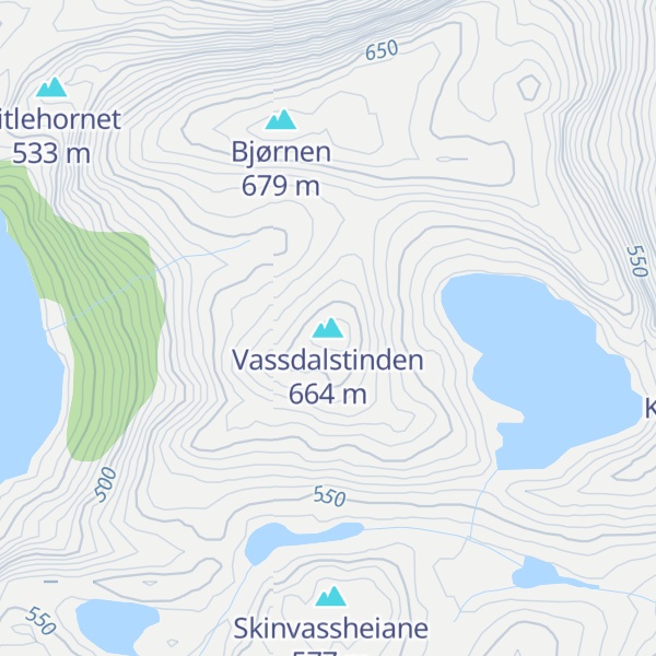 Map of Vassdalstinden