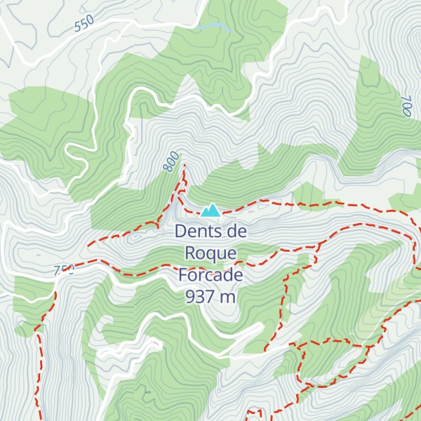 Map of Dents de Roque Forcade