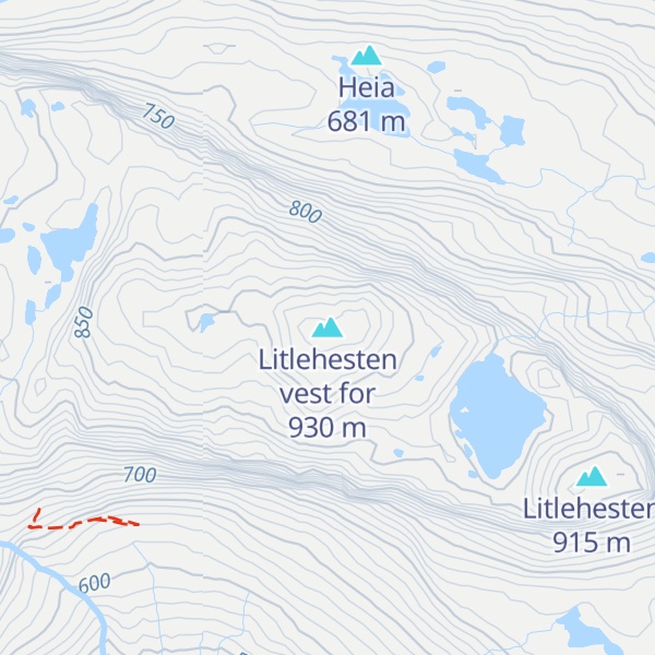 Map of Litlehesten vest for