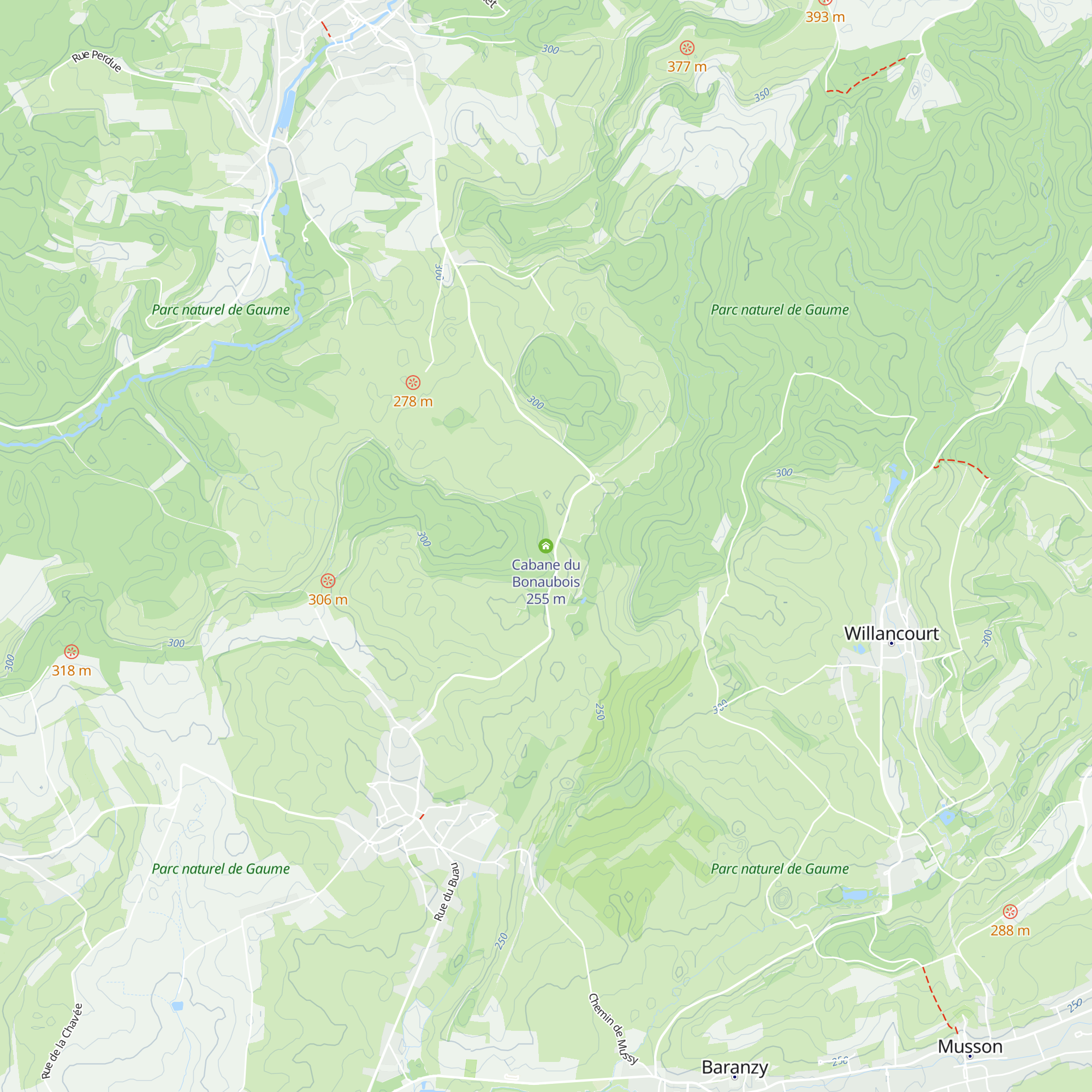 Cabane du Bonaubois map