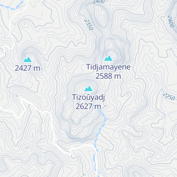 Map of Tizoûyadj