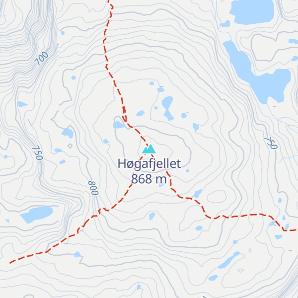 Map of Høgafjellet