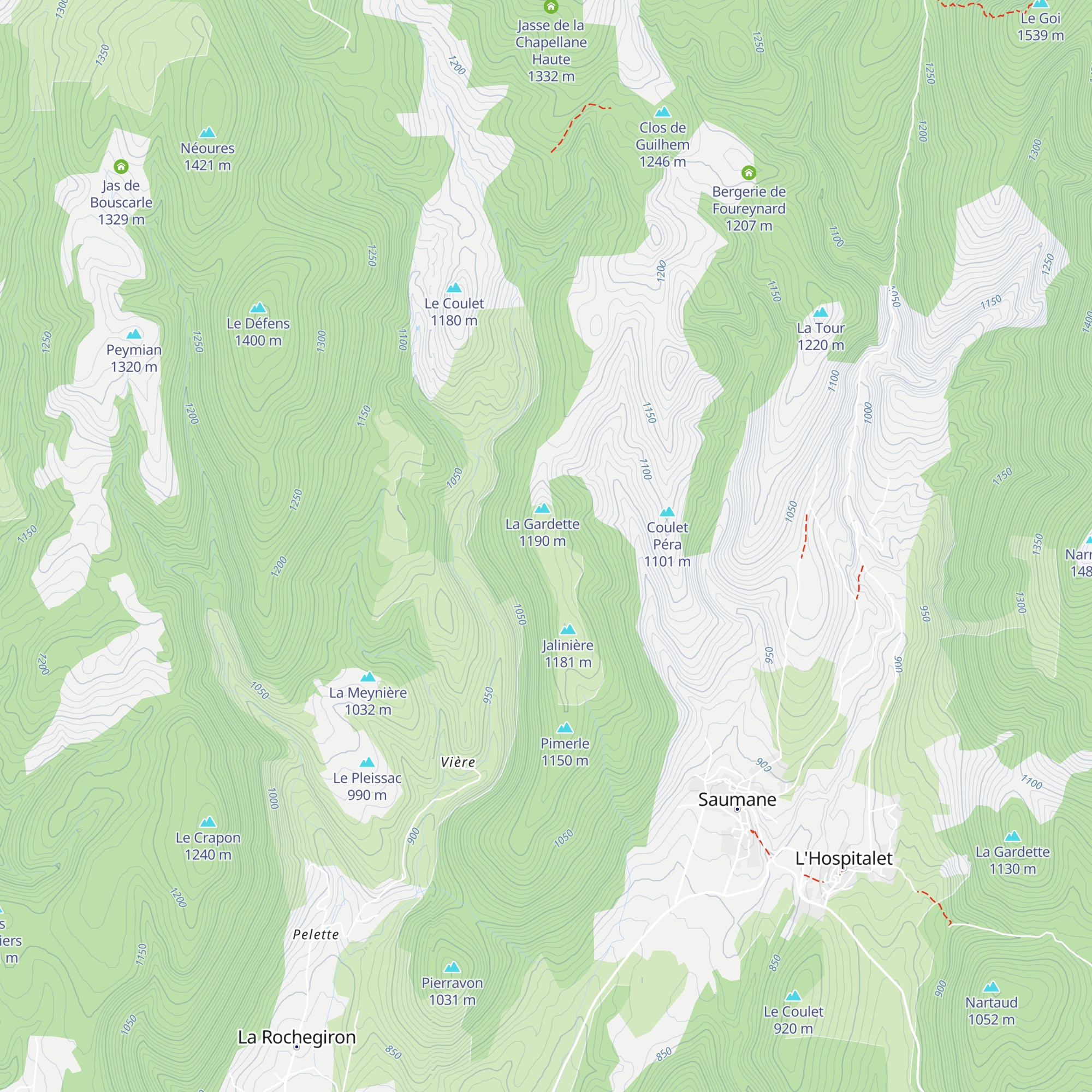 La Gardette map