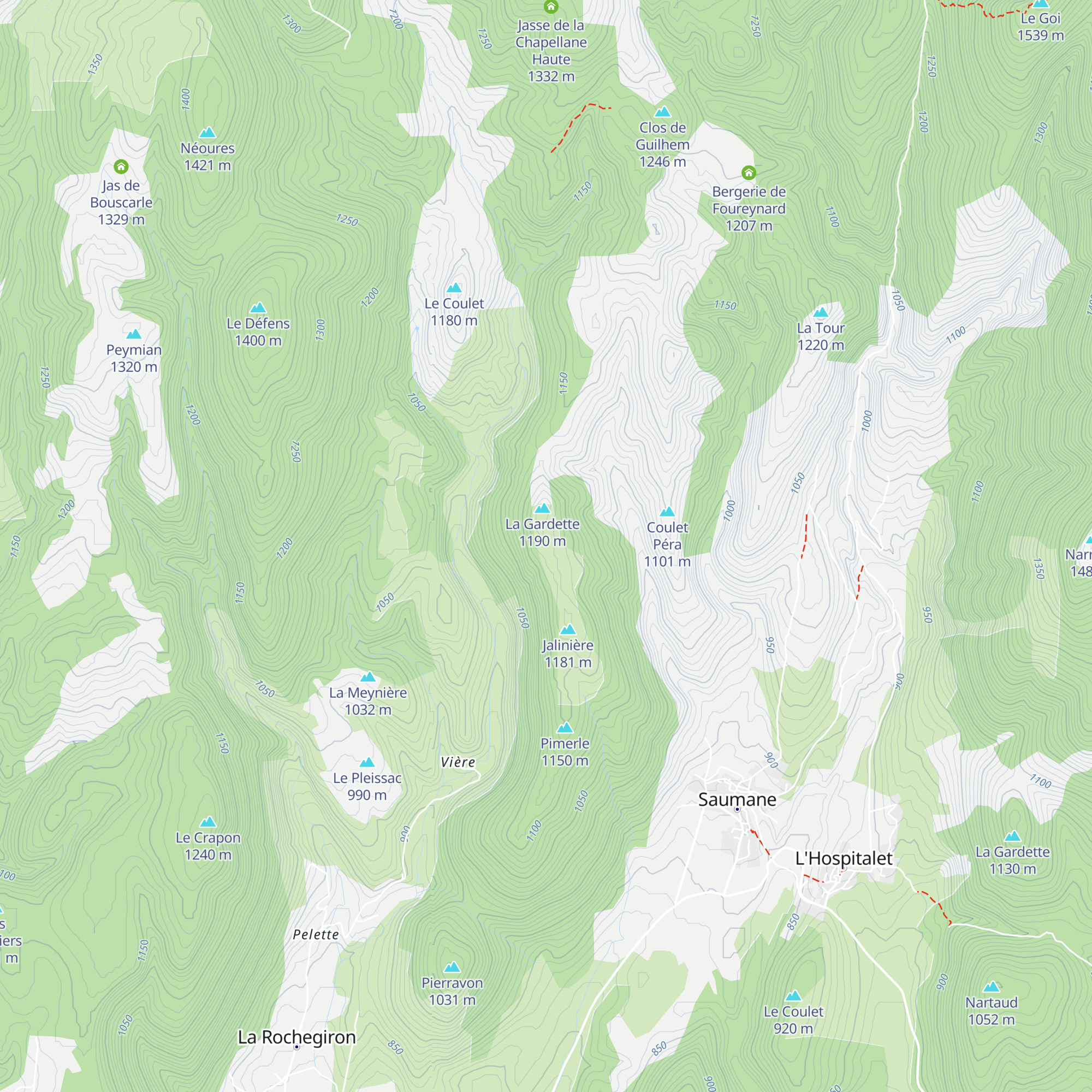 La Gardette map