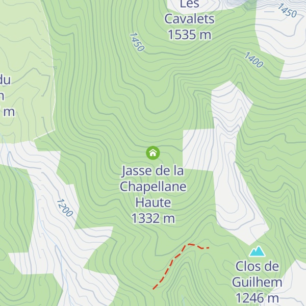 Map of Jasse de la Chapellane Haute