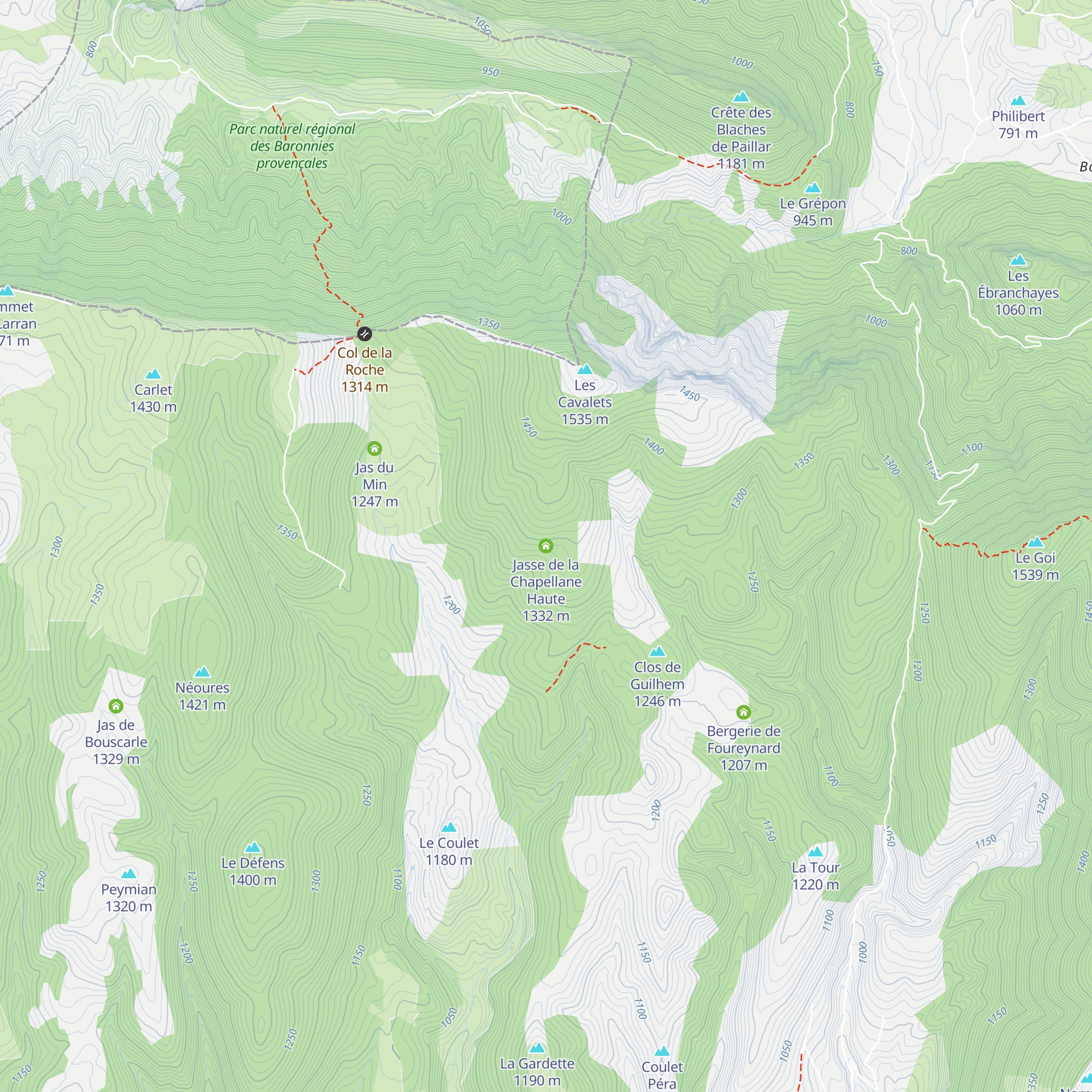 Jasse de la Chapellane Haute map