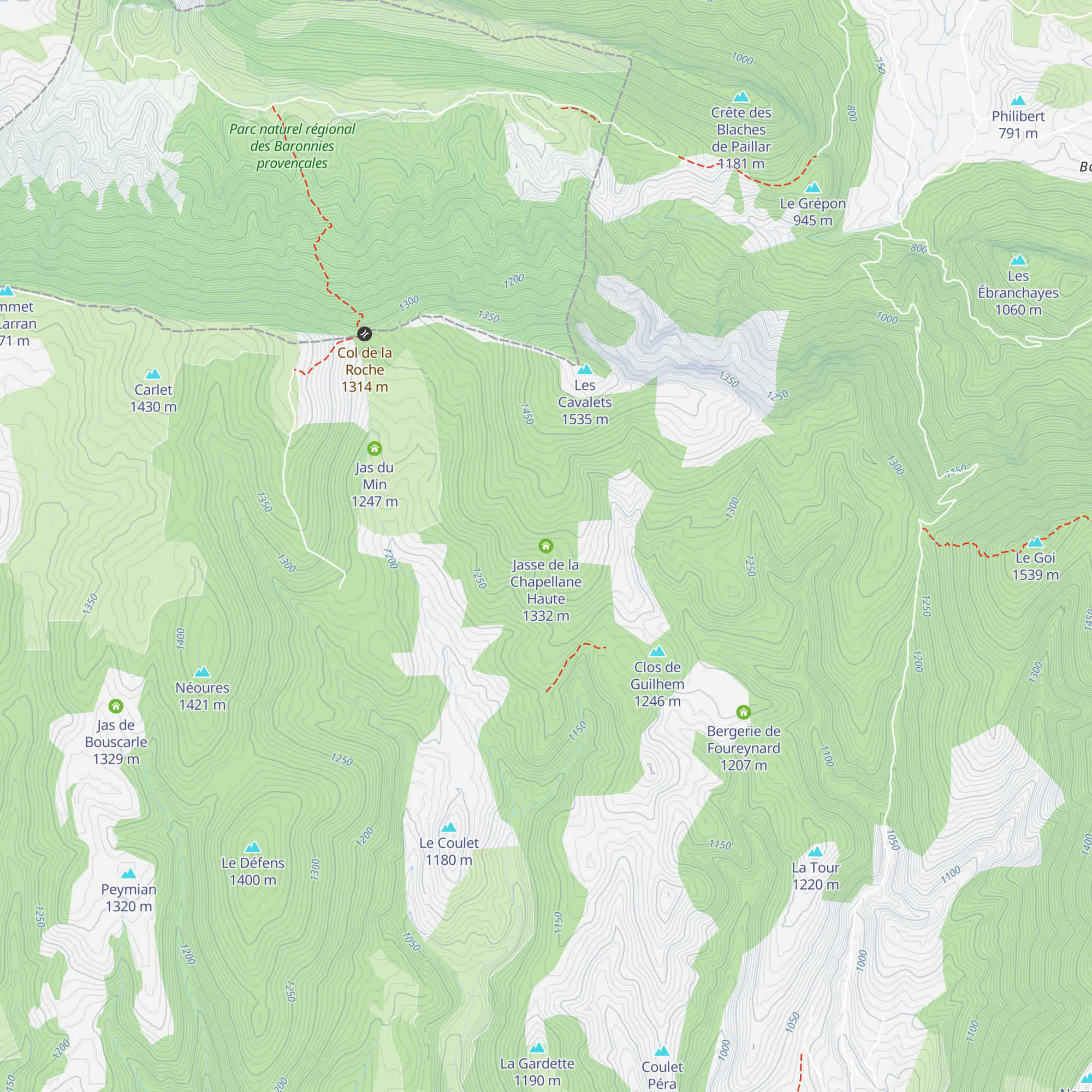 Jasse de la Chapellane Haute map