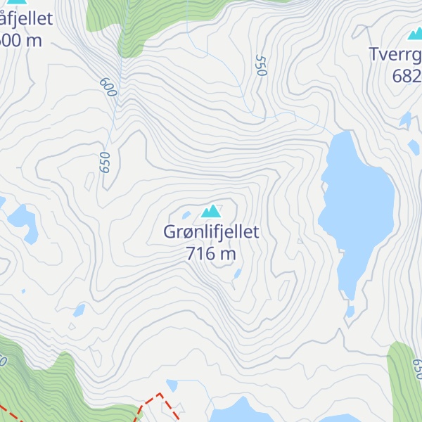 Map of Grønlifjellet