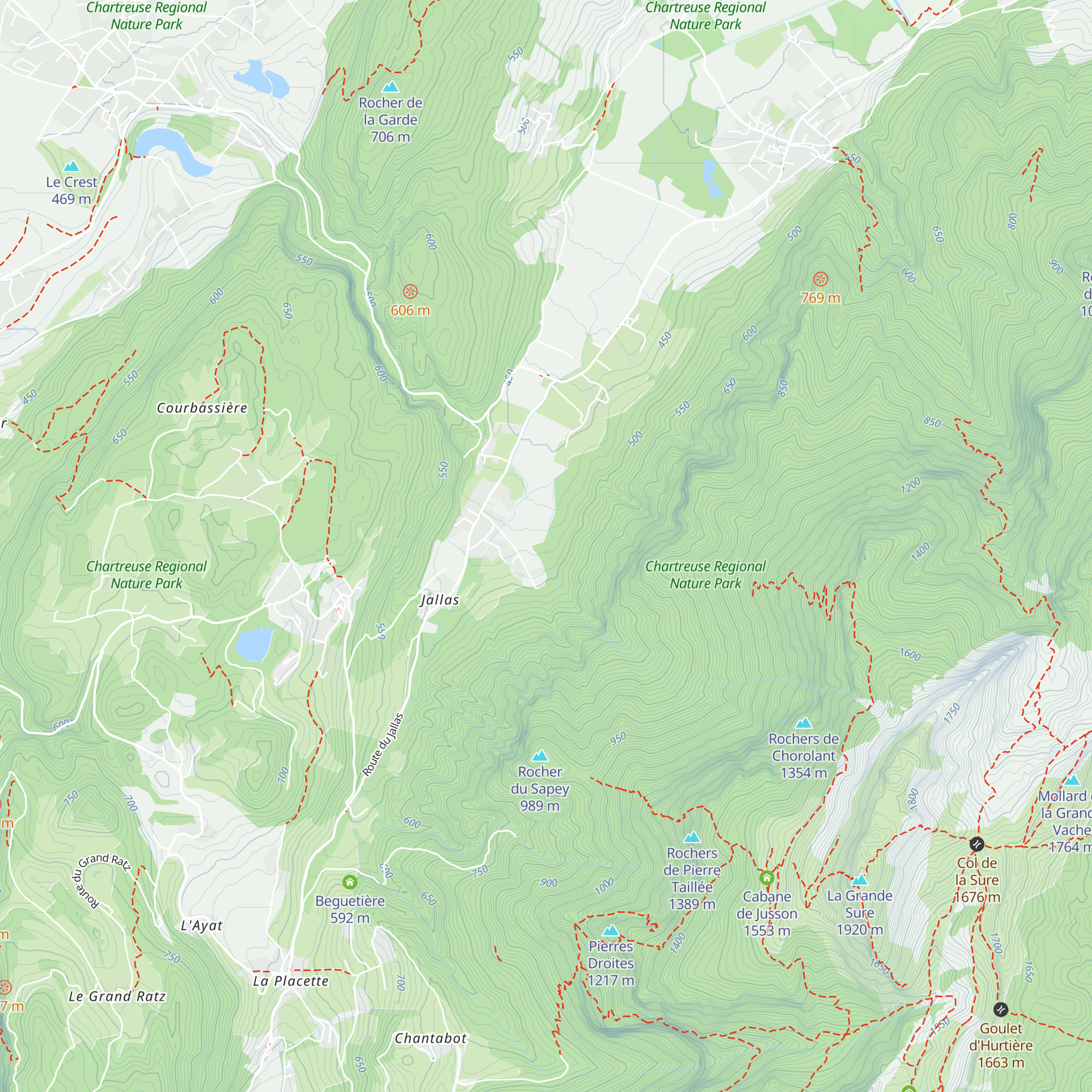 Cabane de la Pisserotte map