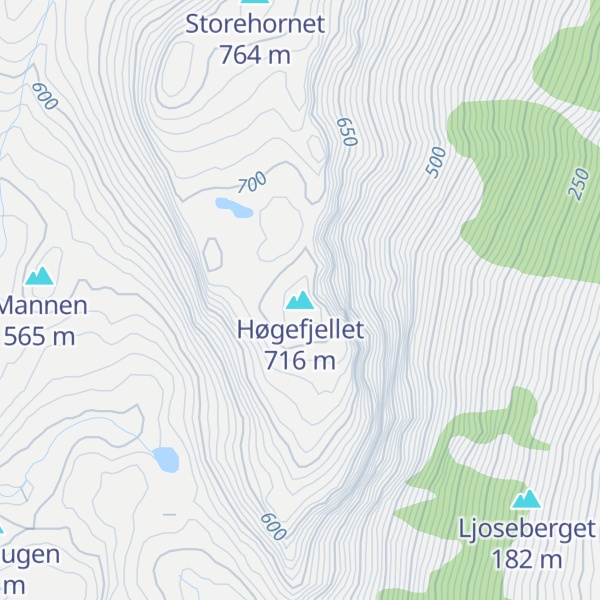 Map of Høgefjellet