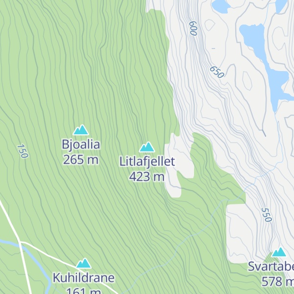 Map of Litlafjellet