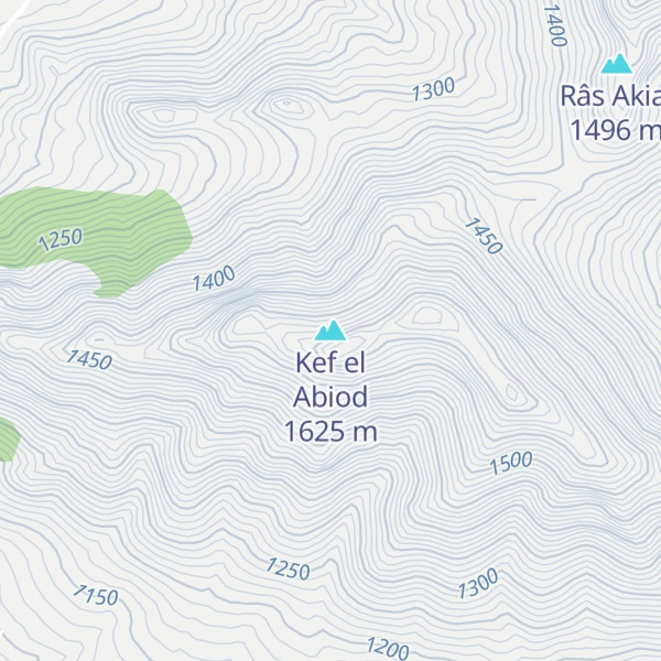 Map of Kef el Abiod