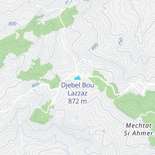 Map of Djebel Bou Lazzaz