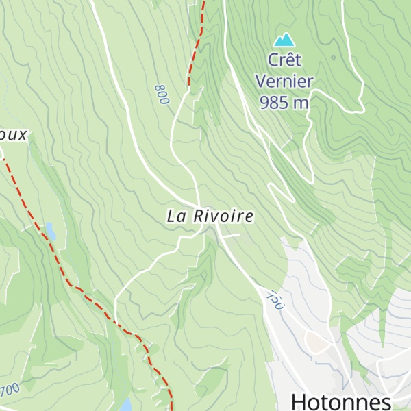 Map of Gîte de groupe en Valromey
