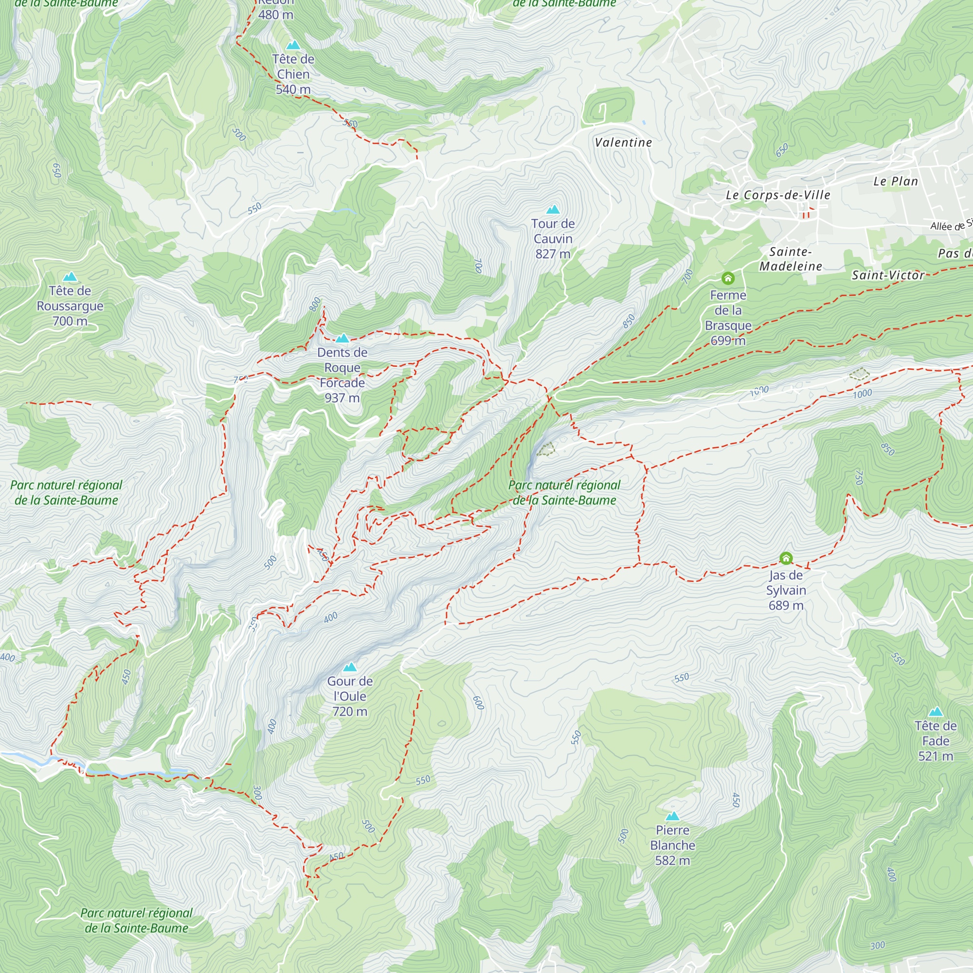 Refuge Henri Raybaud map