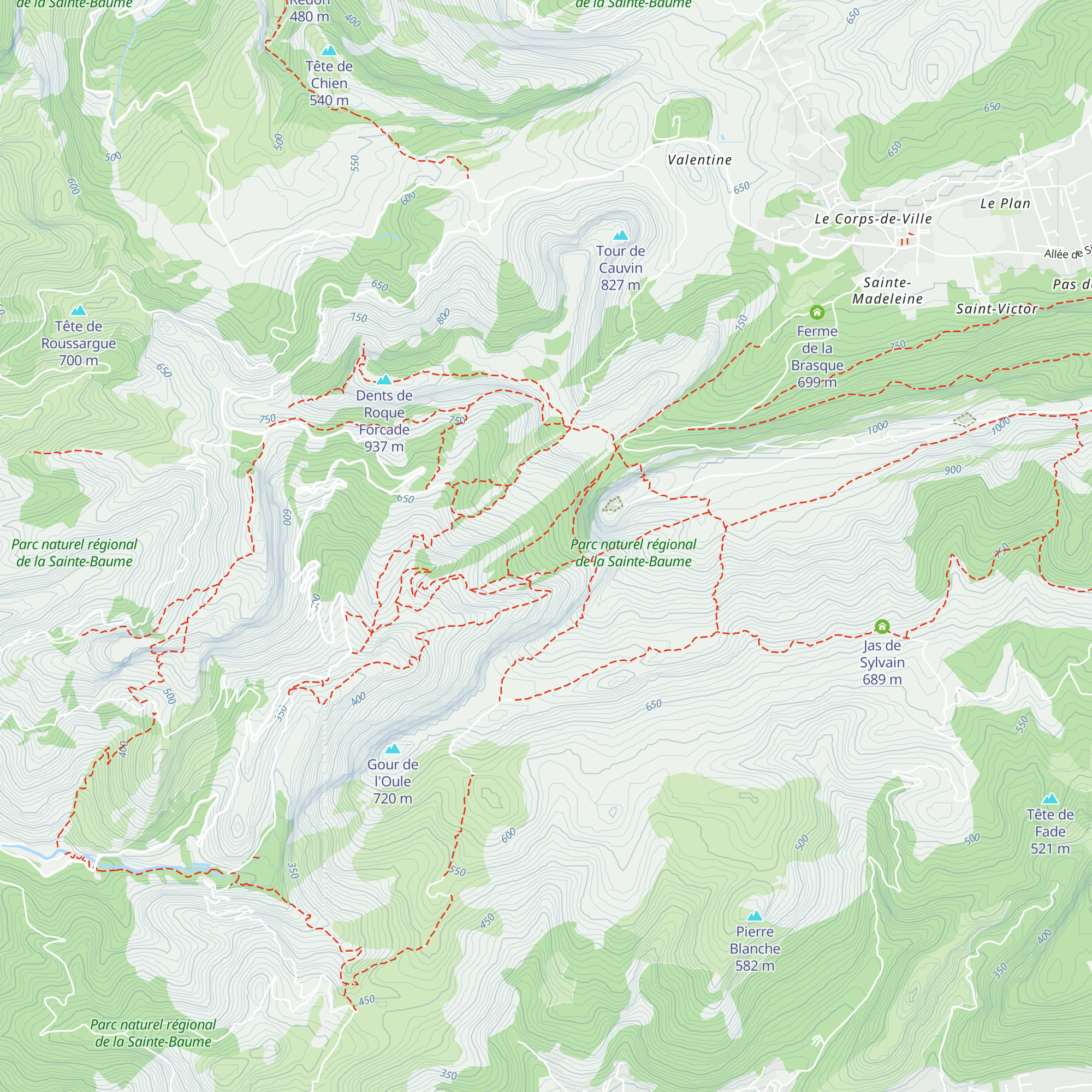 Refuge Henri Raybaud map