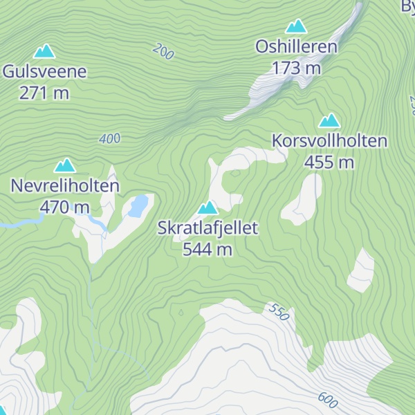 Map of Skratlafjellet