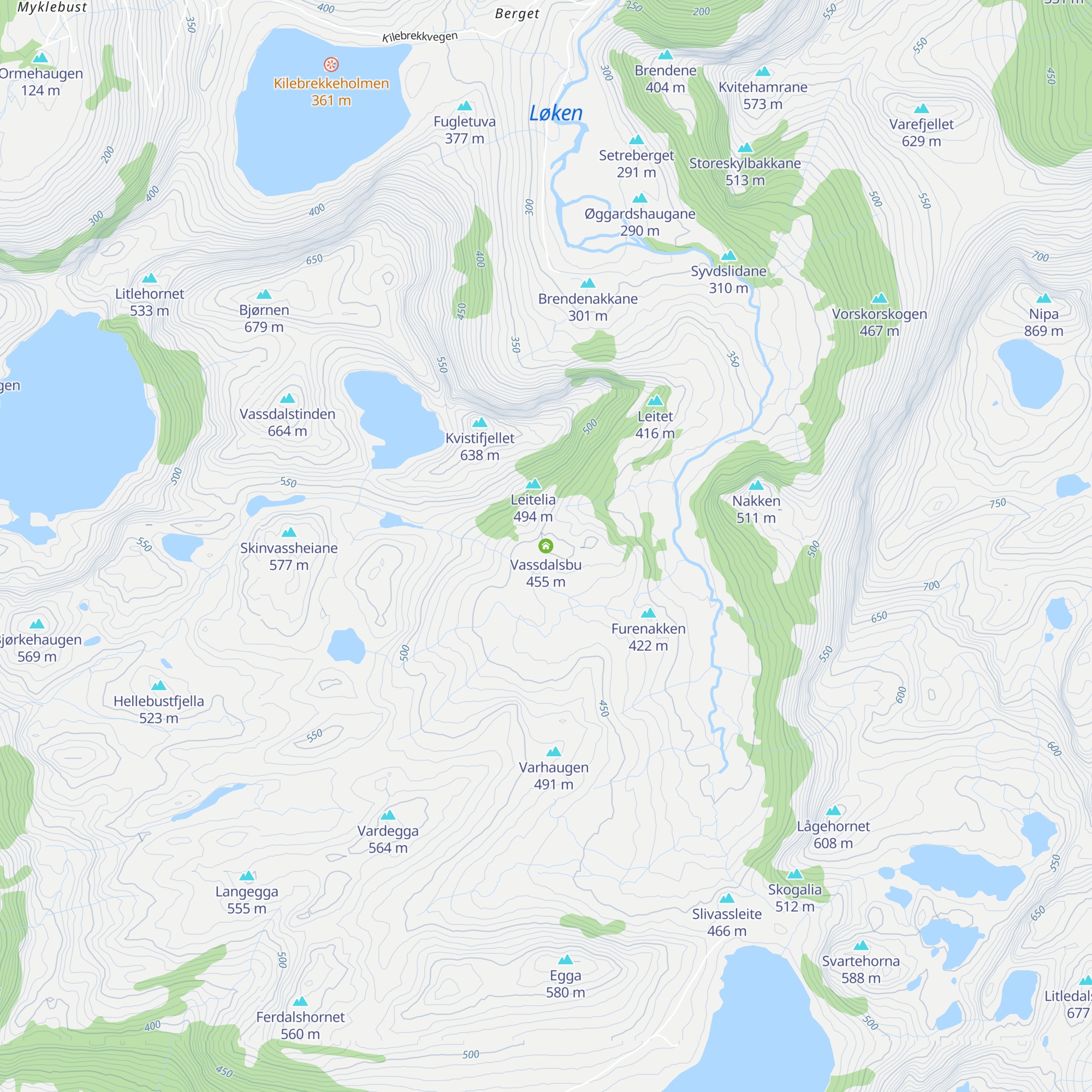 Vassdalsbu map