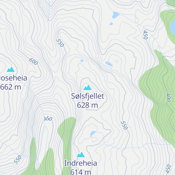Map of Sølsfjellet