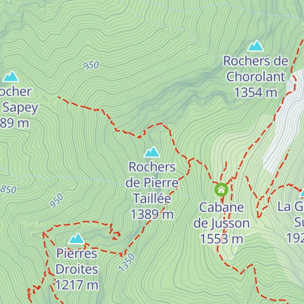 Map of Rochers de Pierre Taillée