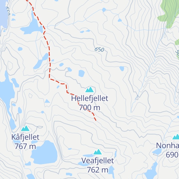 Map of Hellefjellet
