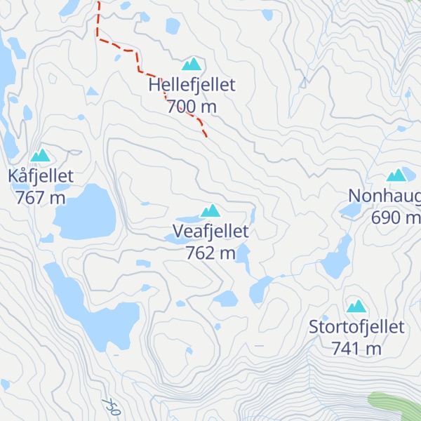 Map of Veafjellet