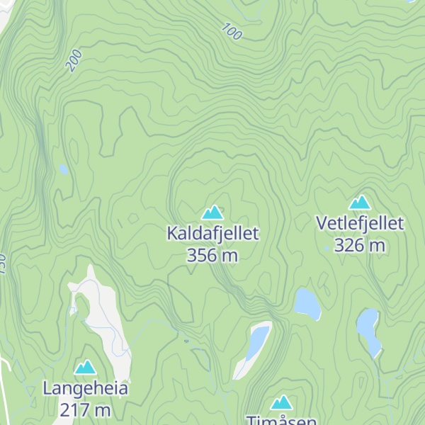 Map of Kaldafjellet